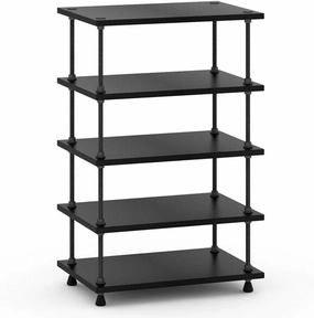 Salamander Designs A5/B Archetype Audio/Video Shelf, 5.0 - Black audio rack,hi-fi component stand,media shelf,