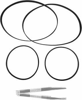Sam&Johnny 4PCS/Set Dual Deck Cassette Player Belt Replacement for Sony TC-WE435/ TC-WE475 / TC-WE635 / TC-WE775 / TC-WR681 with Tweezers belt-drive turntable,vinyl record player,audiophile turntable,