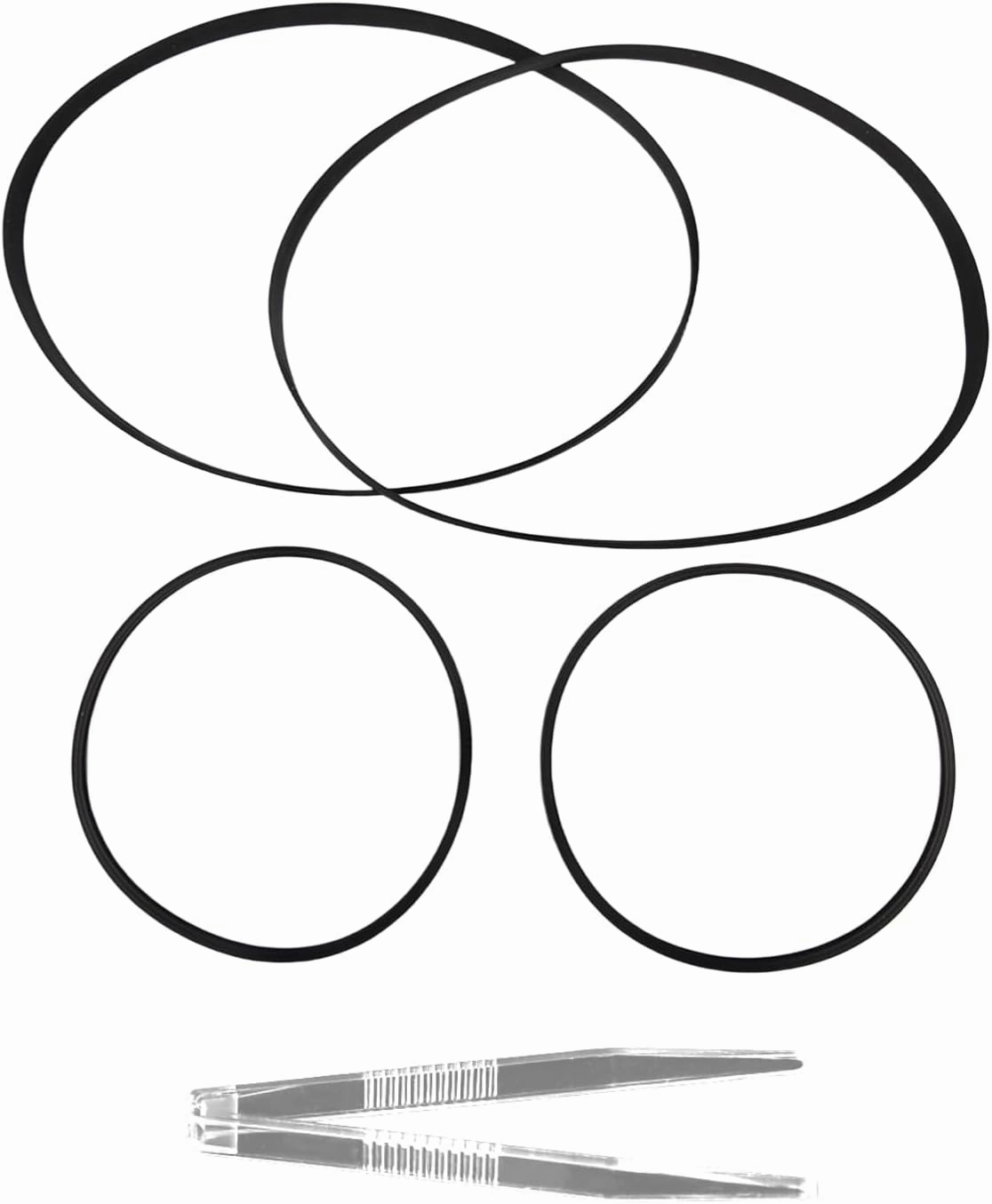 Sam&Johnny 4PCS/Set Dual Deck Cassette Player Belt Replacement for Sony TC-WE435/ TC-WE475 / TC-WE635 / TC-WE775 / TC-WR681 with Tweezers belt-drive turntable,vinyl record player,audiophile turntable,
