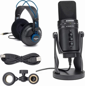 Samson G-Track Pro USB 24-bit Studio Condenser Mic with Audio Interface Professional Studio Reference Headphones  Top Value! reference headphones,neutral sound headphones,monitor headphones,