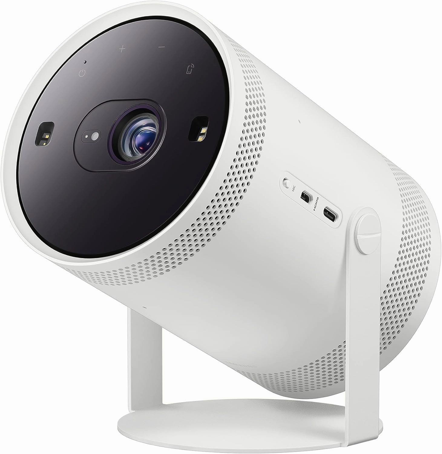 Samsung 30 - 100 The Freestyle 2nd Gen with Gaming Hub Smart Portable Projector, FHD, HDR, Big Screen Home Theater Experience, 360 Sound, SP-LFF3CLAXXZA, 2023 Model smart audio hub,voice control speaker,Alexa compatible audio,