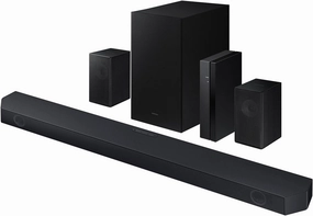 SAMSUNG 5.1 Channel Sound Bar with Wireless Subwoofer Q-Symphony & Dolby Atmos Audio - HW-Q65C/ZA (Renewed) soundbar,TV speaker bar,home theater soundbar,