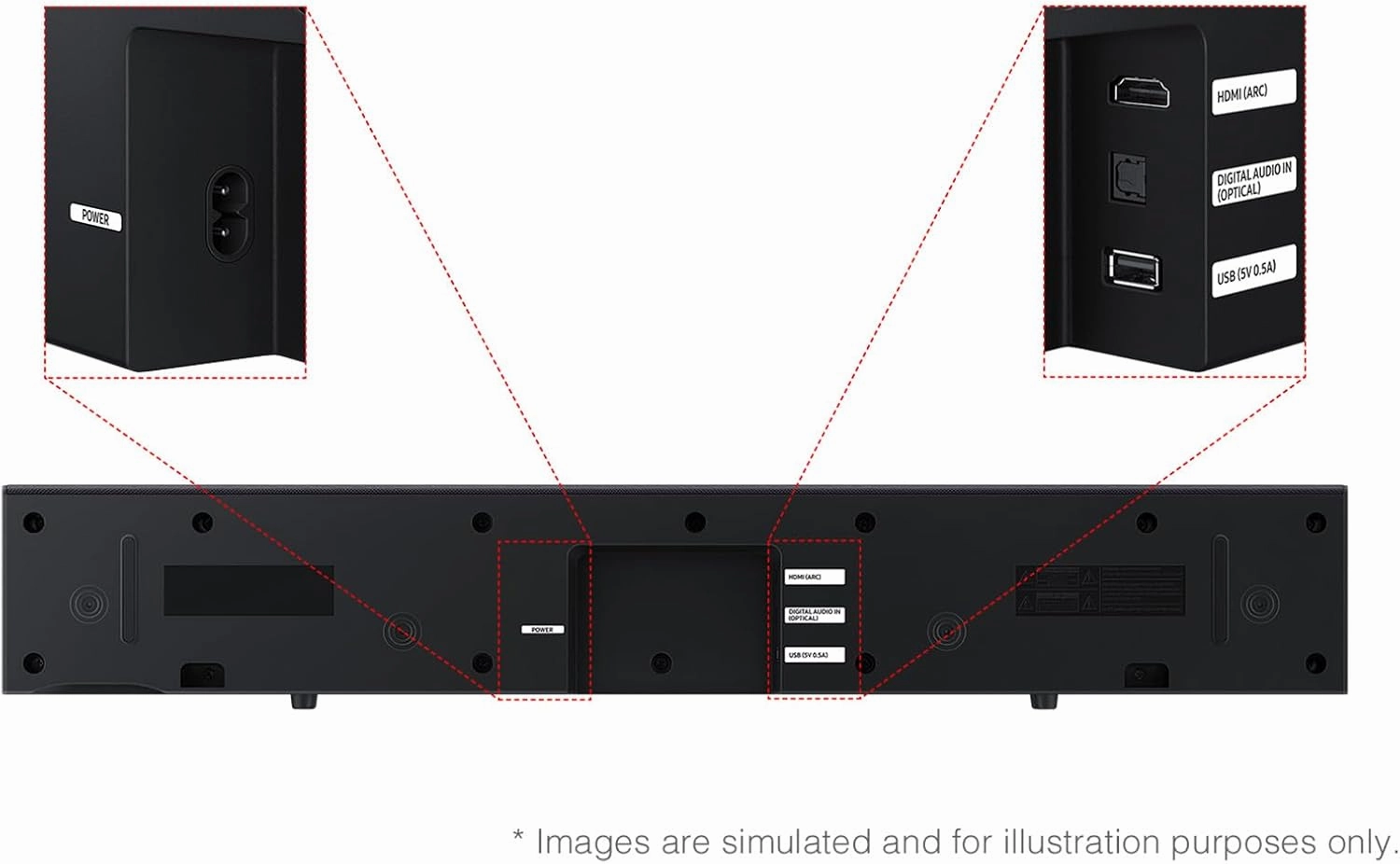 Samsung B-Series Soundbar HW B400F 2.0 ch Soundbar with Built in Subwoofer (2025 Model) One Remote Control, Surround Sound Expansion, Voice Enhance Mode