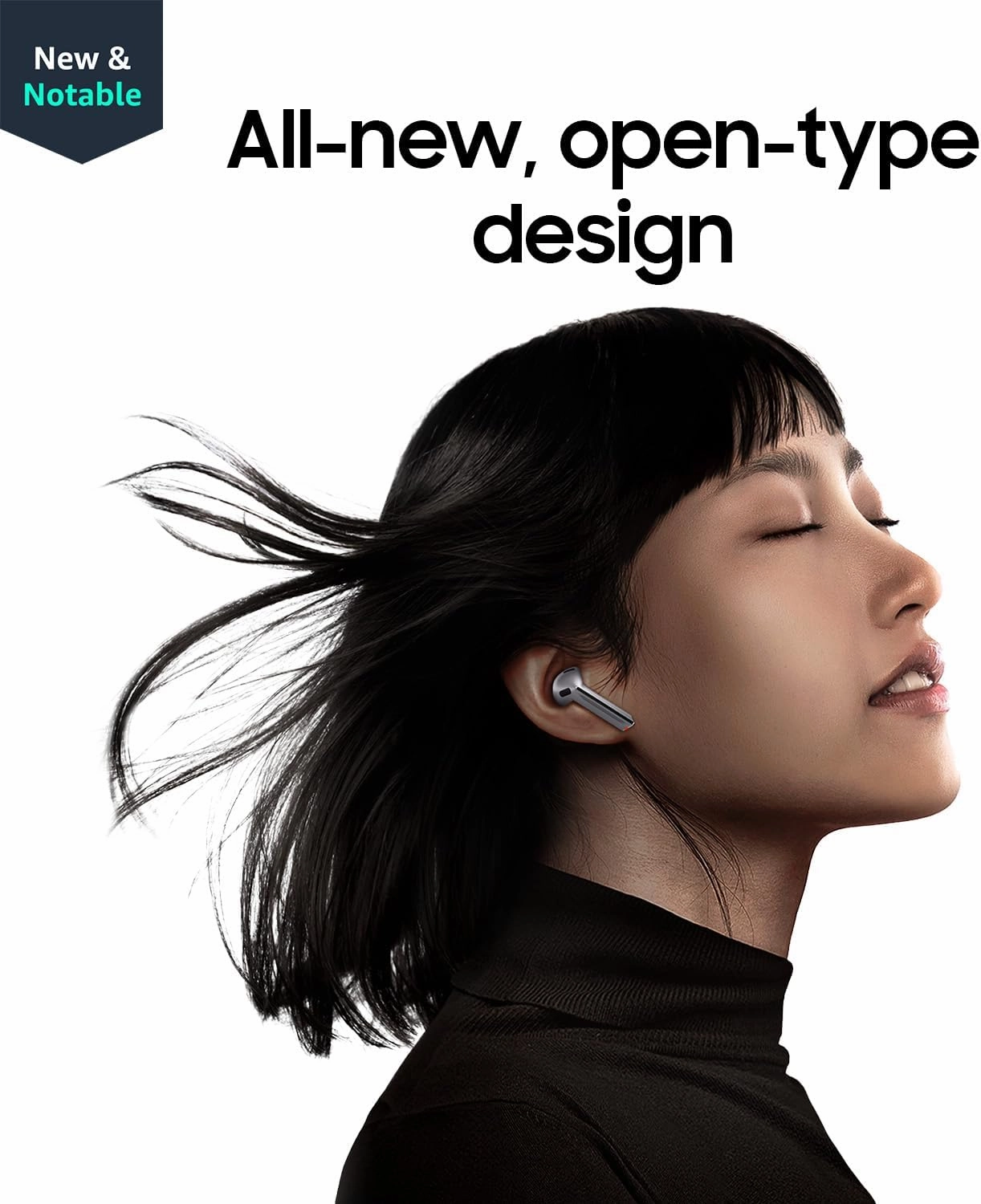 SAMSUNG Galaxy Buds 3 AI True Wireless Bluetooth Earbuds, Open Type Fit, Active Noise Cancellation, 360 Audio, Real-Time Interpreter, Touch Control, White - US Version - Renewed)
