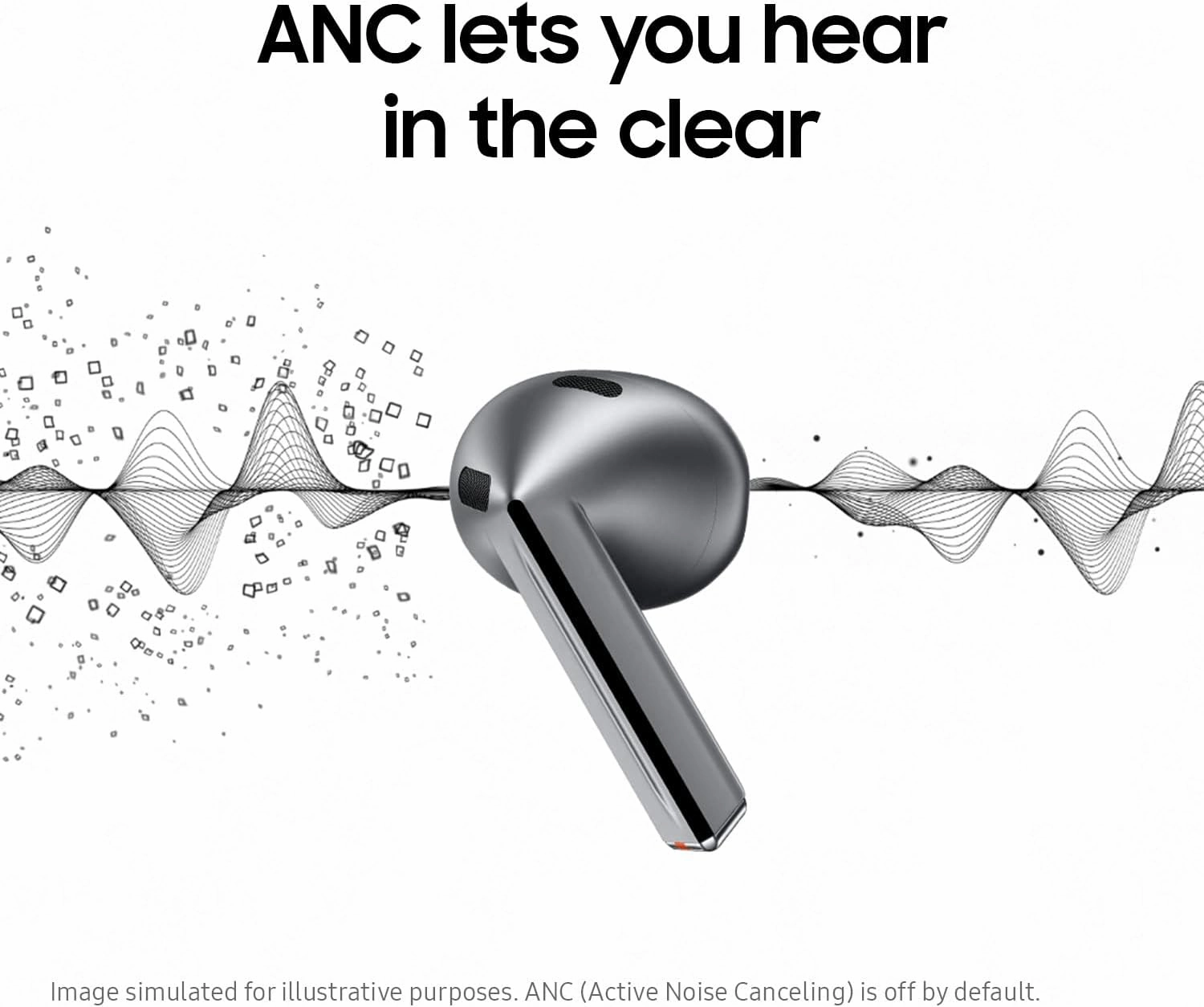 SAMSUNG Galaxy Buds 3 AI True Wireless Bluetooth Earbuds, Open Type Fit, Active Noise Cancellation, 360 Audio, Real-Time Interpreter, Touch Control, White - US Version - Renewed)