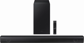 Samsung HW-B550/ZA 2.1ch Soundbar with Dolby Audio, DTS Virtual:X, Subwoofer Included, Adaptive Sound Lite, Bluetooth Multi-Device Connection, Wireless Surround Compatible, 2022, Black soundbar,TV speaker bar,home theater soundbar,