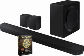 SAMSUNG HW-Q990D 11.1.4ch Soundbar w/Rear Speaker, Wireless Dolby Atmos Audio (2024)   2X 4K HDMI 2.0 Cable w/Pure Copper Conductors & Deco Gear CPS Exclusive 1-Year Protection soundbar,TV speaker bar,home theater soundbar,