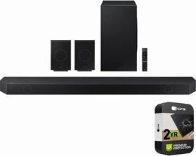 Samsung HW-Q990D Q-Series 11.1.4 ch. Wireless Dolby Soundbar with Q-Symphony (2024) (Renewed) Bundle with 2 Year Enhanced Protection Pack soundbar,TV speaker bar,home theater soundbar,