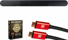 Samsung HW-S60D S-Series 5.0ch. Wireless Dolby Atmos Soundbar w/Q-Symphony (2024) Bundle with 2X 4K HDMI Cable & Deco Gear CPS Exclusive 26 Month Protection Pack (BEACH-CPS-26500) soundbar,TV speaker bar,home theater soundbar,
