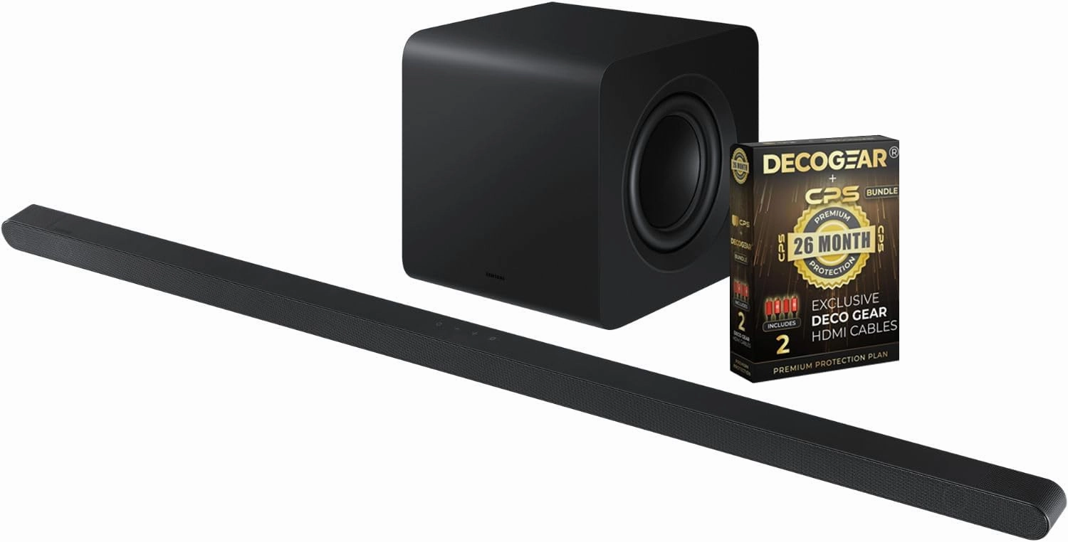 Samsung HW-S800D Ultra-Slim 3.1.2ch Wireless Dolby Atmos Soundbar w/Q-Symphony (2024) Bundle with 2 Year CPS Enhanced Protection Pack soundbar,TV speaker bar,home theater soundbar,