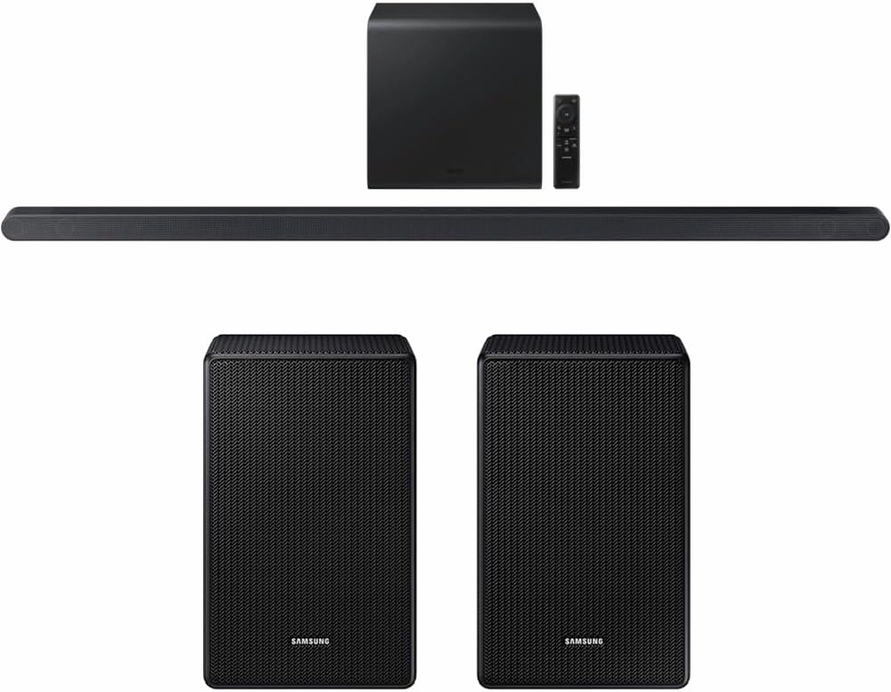 Samsung HW-S800D Ultra-Slim 3.1.2ch Wireless Dolby Atmos Soundbar with Q-Symphony (2024) Bundle with SWA-9500S Wireless Rear Speaker Kit soundbar,TV speaker bar,home theater soundbar,