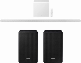 Samsung HW-S801D 3.1.2ch Wireless Soundbar Dolby Atmos, White (2024) Bundle with SWA-9500S Wireless Rear Speaker Kit soundbar,TV speaker bar,home theater soundbar,