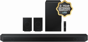 SAMSUNG Q990D 11.1.4ch Soundbar w/Wireless Dolby Atmos Audio, Rear Speaker Included HW-Q990D/ZA (Model 2024)   Plus 2-Year Extended Warranty soundbar,TV speaker bar,home theater soundbar,