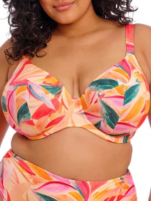 Sancho Beach Plunge Bikini Top - Mango