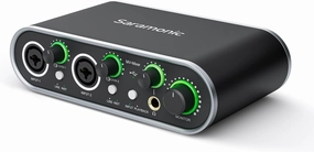 Saramonic MV-Mixer Dual-Channel XLR Audio Interface Mixer for Mac PC Recording Studio Singers Musicians Podcasters Guitar Sound Equipment, Real-Time and Playback Monitoring Music Production Software audio interface,USB interface,music recording input,