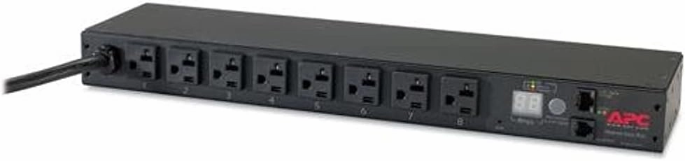 Schneider Electric Rack PDU, Metered, 1U, 20A, 120V, 8 5-20 rackmount gear,audio rack equipment,studio rackmounts,