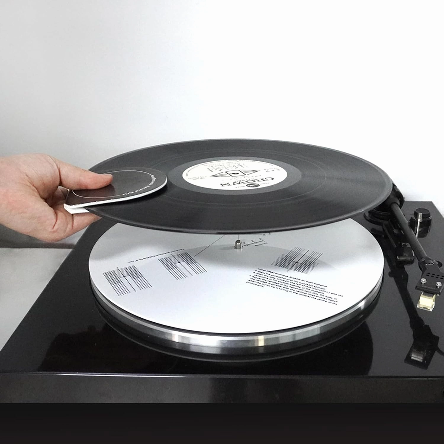 sdroceRyaM Turntable Phonograph Cartridge Alignment Protractor Mat Acrylic LP Vinyl Record Pickup Calibration Plate for Turntable Accessories, White,Style A