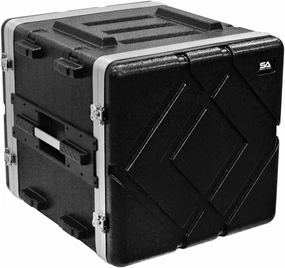 Seismic Audio - SALWR10D - Lightweight 10 Space ABS Rack Case - 10U PA DJ Amp Effects Stackable Flight Rack Case audio rack,hi-fi component stand,media shelf,