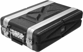 Seismic Audio - SALWR2S - Lightweight 2 Space Compact ABS Rack Case - 2U PA DJ Amp Effects Shallow Rack Case audio rack,hi-fi component stand,media shelf,