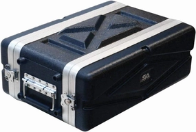 Seismic Audio - SALWR3S - Lightweight 3 Space Compact ABS Rack Case - 3U PA DJ Amp Effects Shallow Rack Case audio rack,hi-fi component stand,media shelf,