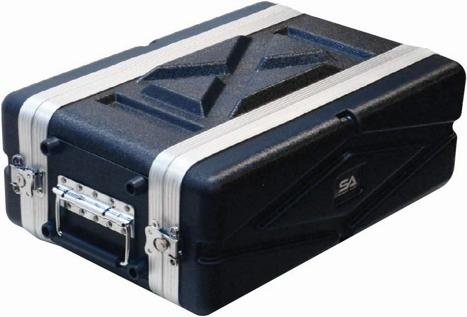 Seismic Audio - SALWR3S - Lightweight 3 Space Compact ABS Rack Case - 3U PA DJ Amp Effects Shallow Rack Case audio rack,hi-fi component stand,media shelf,