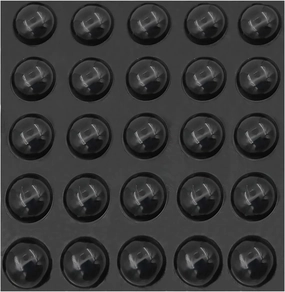 Self Adhesive Isolation Feet - Set of 25 0.75" Silicone Hemisphere Bumper Sound Dampening Rubber Pad for Speakers, Electronics, Table Tops, Laptop and Drawers isolation pads,speaker feet,vibration dampeners,