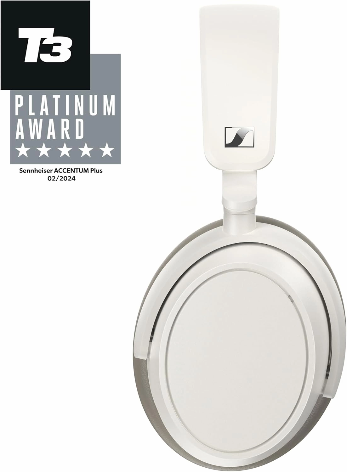 Sennheiser ACCENTUM Plus Wireless Bluetooth Headphones - Quick-Charge Feature, 50-Hr Battery Playtime, Adaptive Hybrid ANC, Sound Personalization, Touch Controls, White