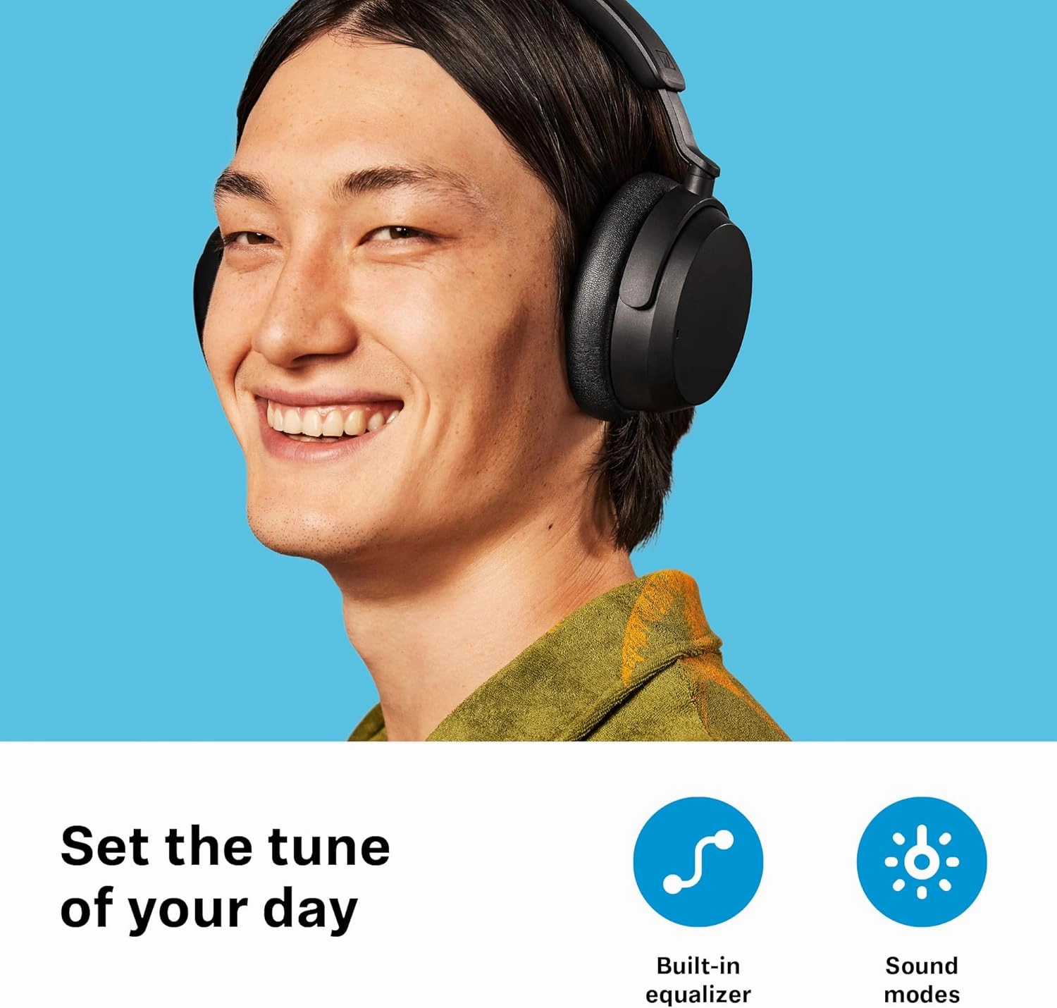 Sennheiser ACCENTUM Wireless Bluetooth Headphones - 50-Hour Battery Life, Audio, Hybrid Noise Cancelling (ANC), All-Day Comfort and Clear Voice Pick-up for Calls, Black
