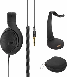 Sennheiser HD 400 Pro Studio Reference Open Back Dynamic Headphones Bundle with Desktop Headphone Stand and Headphones Case reference headphones,neutral sound headphones,monitor headphones,