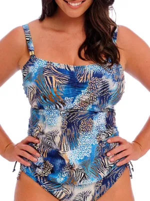 Seraya Sands Adjustable Side Tankini Top - Denim