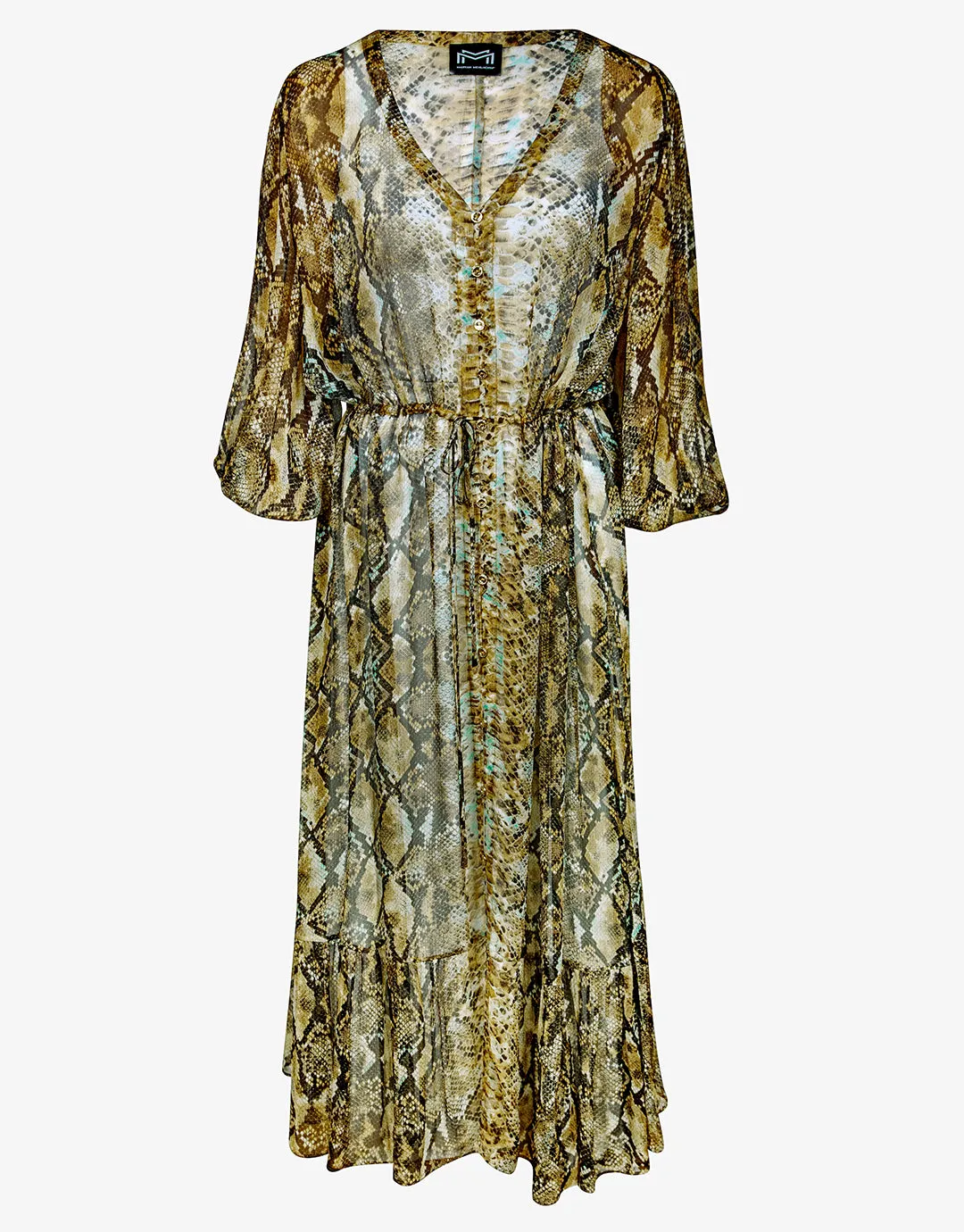 Serpent Long Blouse Dress - Python
