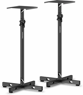 Set of 2 Studio Monitor Stands Adjustable Height Speaker Stands with Cable Management studio monitors,nearfield speakers,mixing reference monitors,