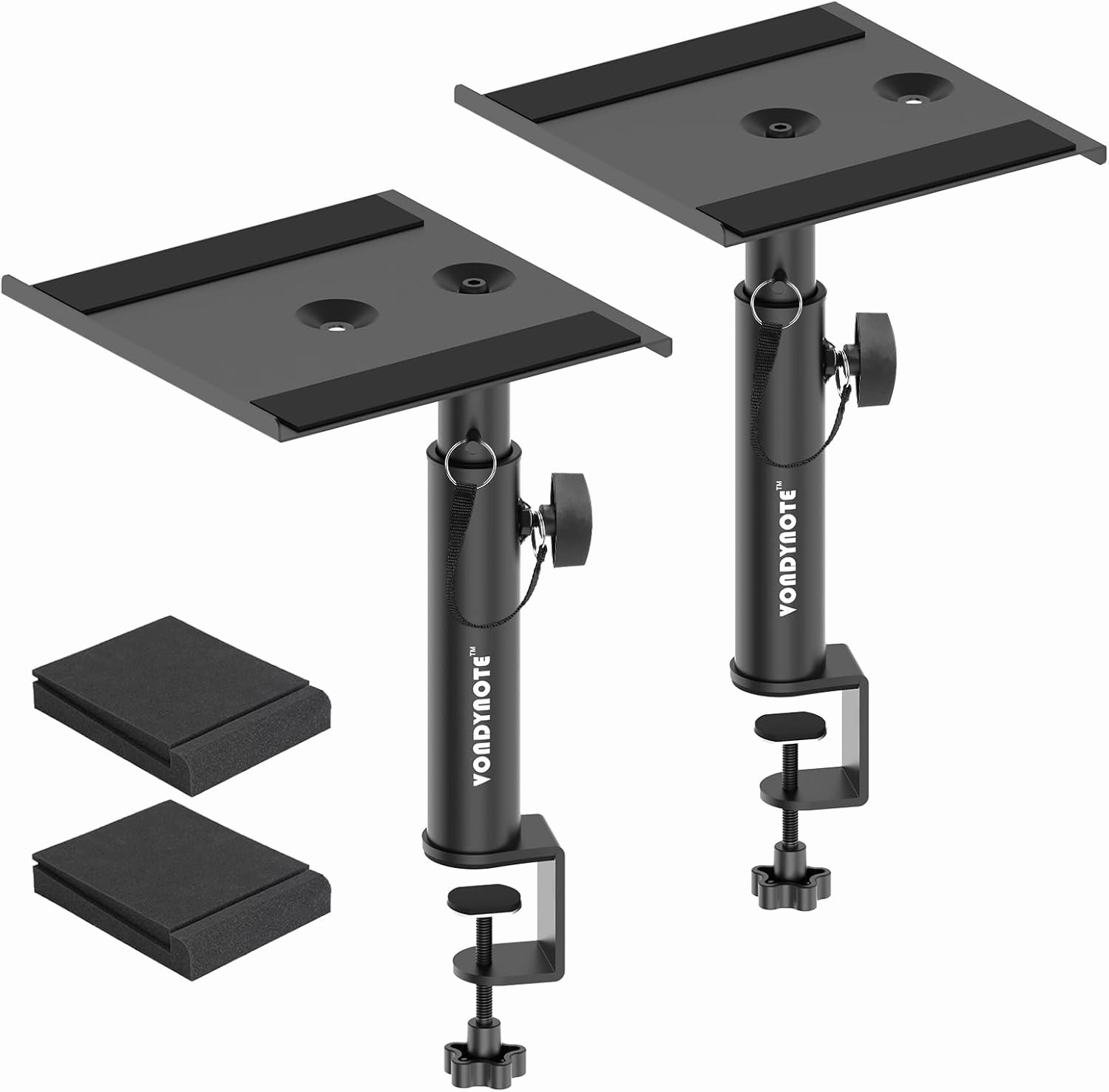 Set of 2 Studio Monitor Stands Desk Clamp Desktop Speaker Stands with Isolation Pads isolation pads,speaker feet,vibration dampeners,