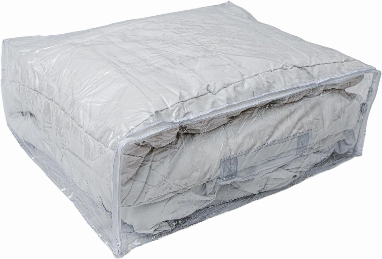 Set of 5 Clear Vinyl Zippered Storage Bags 22 x 18 x 7.5 Inch With Handle vinyl storage,record holder,LP organizer,