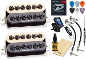 Seymour Duncan Invader SH-8n / SH-8b High Output Humbucker Pickup Set with Tonebird Bundle (Zebra/Reverse Zebra) balanced output player,audiophile player,hi-res digital player,