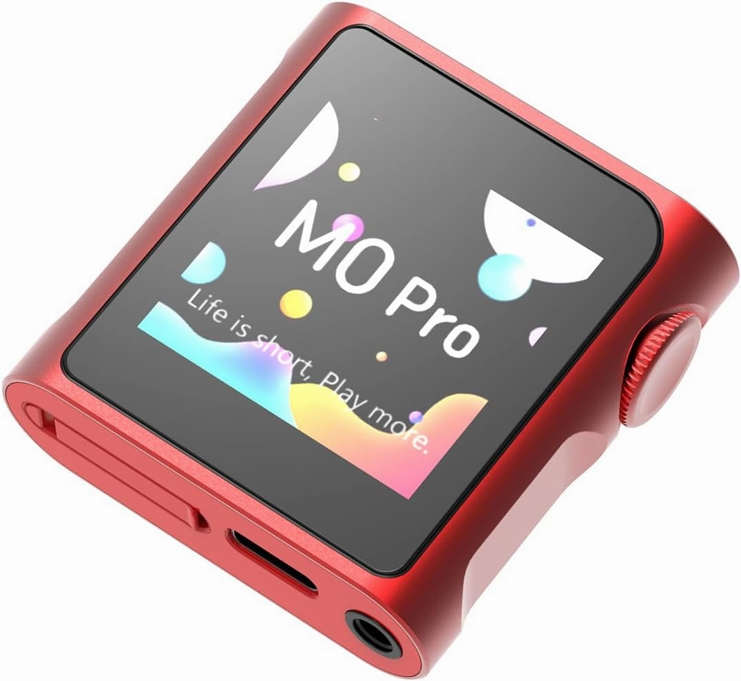 SHANLING M0 Pro Hi-Res MP3 Music Player with BluetoothDigital Audio Player Portable Audio Player DAP Player1.54 HD Touch Screen up to 15 Hour Battery USB Type-C dongle 3.5mm Jacks (Red)