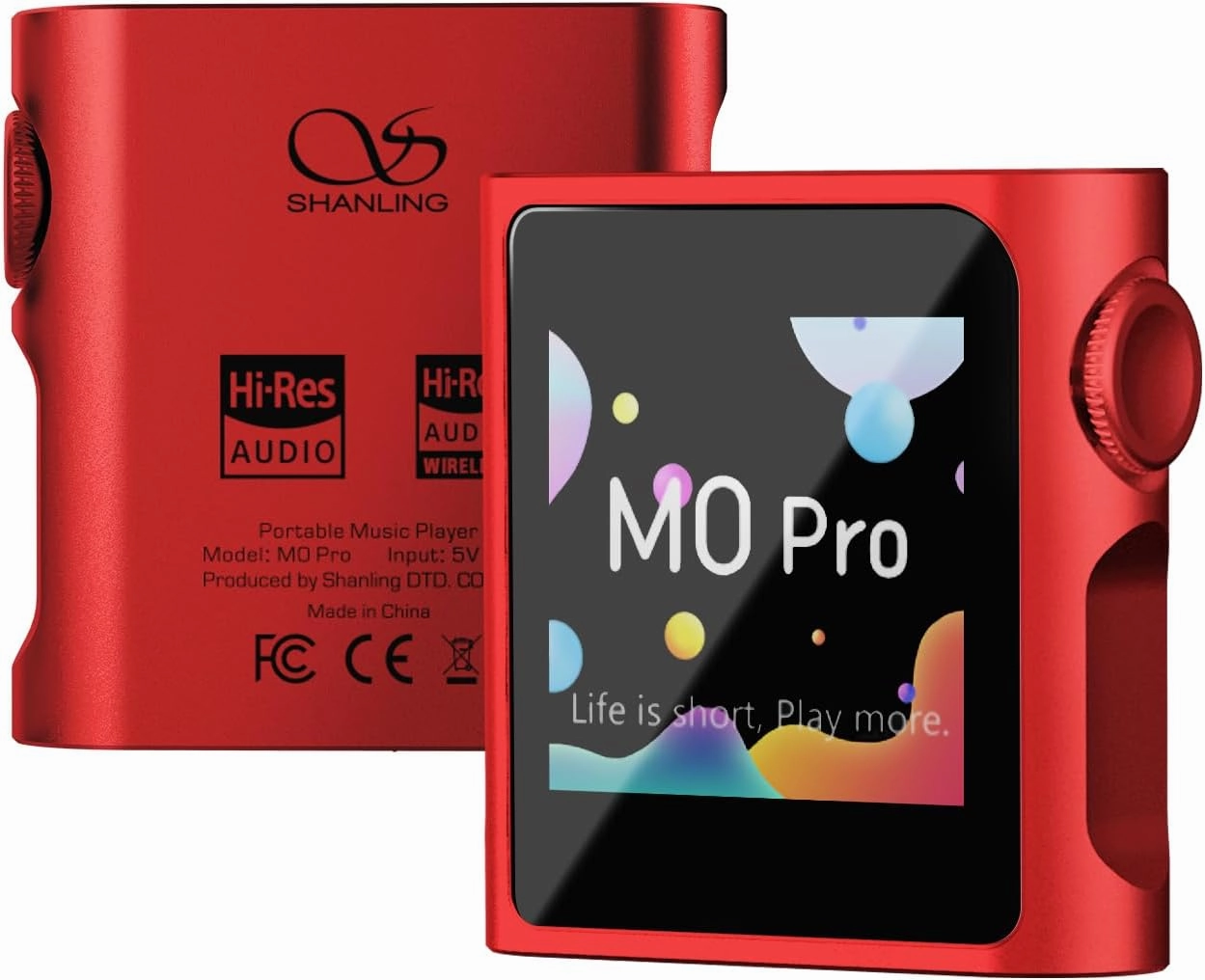 SHANLING M0 Pro Hi-Res MP3 Music Player with BluetoothDigital Audio Player Portable Audio Player DAP Player1.54 HD Touch Screen up to 15 Hour Battery USB Type-C dongle 3.5mm Jacks (Red) speaker stands,monitor stands,floor speaker holders,