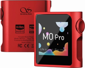 SHANLING M0 Pro Hi-Res MP3 Music Player with BluetoothDigital Audio Player Portable Audio Player DAP Player1.54 HD Touch Screen up to 15 Hour Battery USB Type-C dongle 3.5mm Jacks (Red) speaker stands,monitor stands,floor speaker holders,