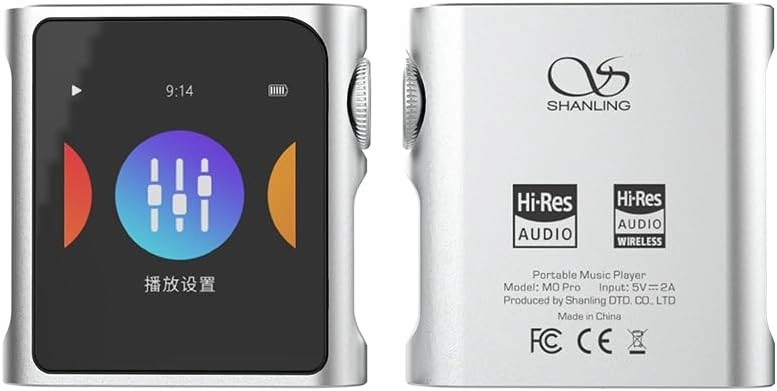 SHANLING M0 Pro Hi-Res MP3 Music Player with BluetoothDigital Audio Player Portable Audio Player DAP Player1.54 HD Touch Screen up to 15 Hour Battery USB Type-C dongle 3.5mm Jacks (Silver)