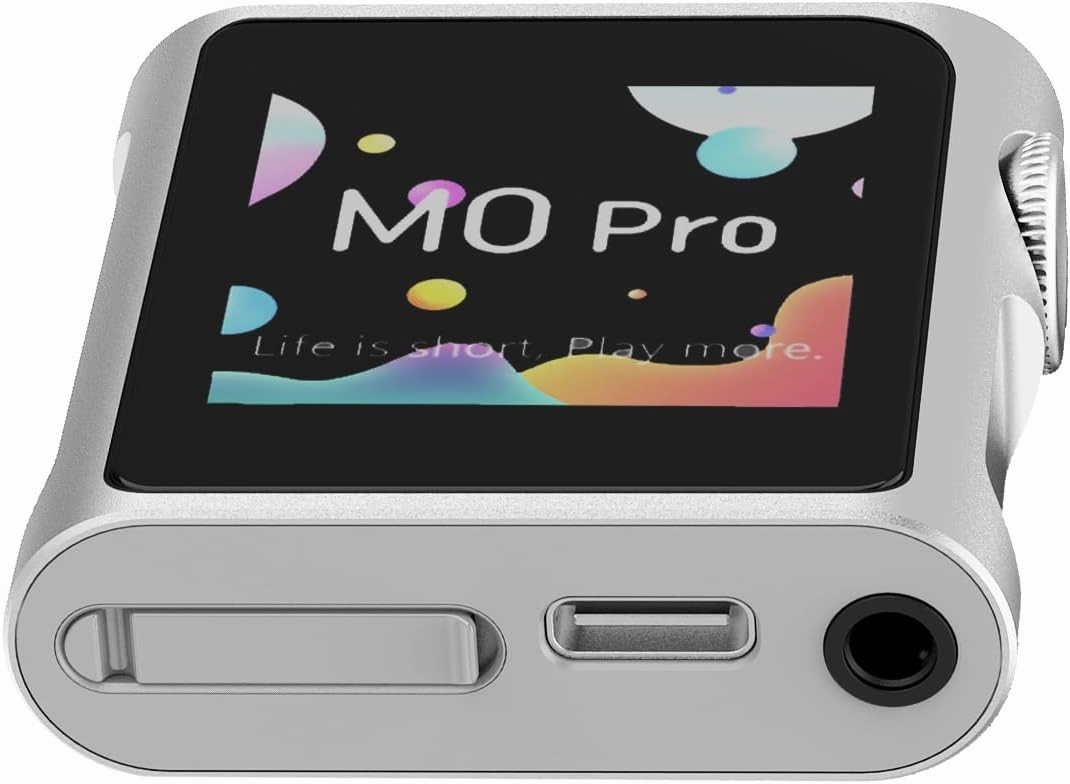 SHANLING M0 Pro Hi-Res MP3 Music Player with BluetoothDigital Audio Player Portable Audio Player DAP Player1.54 HD Touch Screen up to 15 Hour Battery USB Type-C dongle 3.5mm Jacks (Silver)