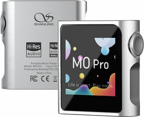 SHANLING M0 Pro Hi-Res MP3 Music Player with BluetoothDigital Audio Player Portable Audio Player DAP Player1.54 HD Touch Screen up to 15 Hour Battery USB Type-C dongle 3.5mm Jacks (Silver) hi-res portable player,digital audio player,DAP lossless,