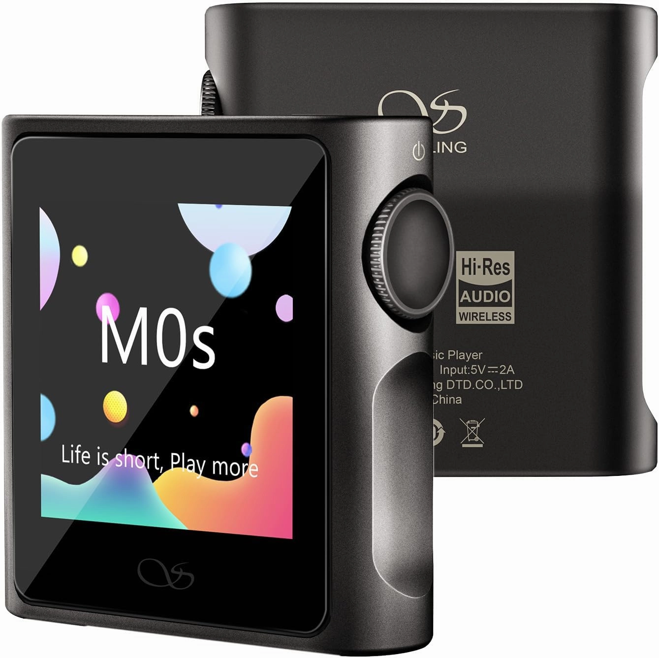 SHANLING M0s MP3 Player with Bluetooth Hi-Fi Lossless Sound Music Player Portable Digital Audio Player DAP Player 1.54 HD Touch Lasts 10 Hours (Titanium)