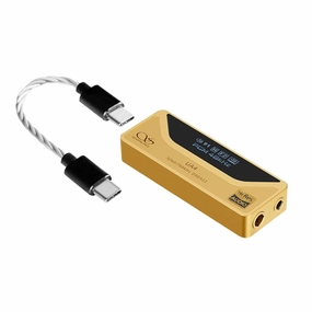 SHANLING UA4 Headphone Amplifier,Portable USB DAC AMP,Support MQA 16X,768kHz DSD512,High Driving Power for Android/iOS/Mac/Windows,dongle Volume Control,3.5/4.4mm up to 237mW@32 Output (Golden) hi-res portable player,digital audio player,DAP lossless,