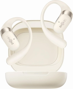 SHOKZ New OpenFit 2 Open-Ear Headphones, True Wireless Bluetooth Earphones with Microphone, Earhook Earbuds with 48 Hours of Playtime, Fast Charging, IP55 Water-Resistant, with Carrying Bag, Beige noise cancelling headphones,ANC headphones,travel headphone