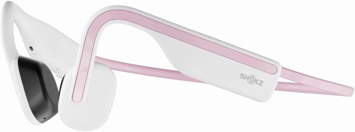 SHOKZ OpenMove - Open-Ear Bluetooth Sport Headphones, Bone Conduction Wireless Earphones, Sweatproof for Running and Workouts, with Sticker Pack (Pink) over-ear headphones,closed back headphones,wireless studio cans,