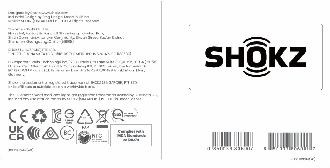 SHOKZ OpenRun - Open-Ear Bluetooth Bone Conduction Sport Headphones, Sweat Resistant Wireless Earphones for Workouts and Running, Built-in Mic, with Hair Band, Black