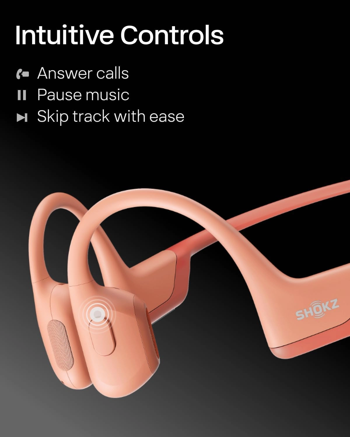 SHOKZ OpenRun Pro - Open-Ear Bluetooth Bone Conduction Sport Headphones - Sweat Resistant Wireless Earphones for Workouts and Running with Premium Deep Base - Built-in Mic, with Hair Band