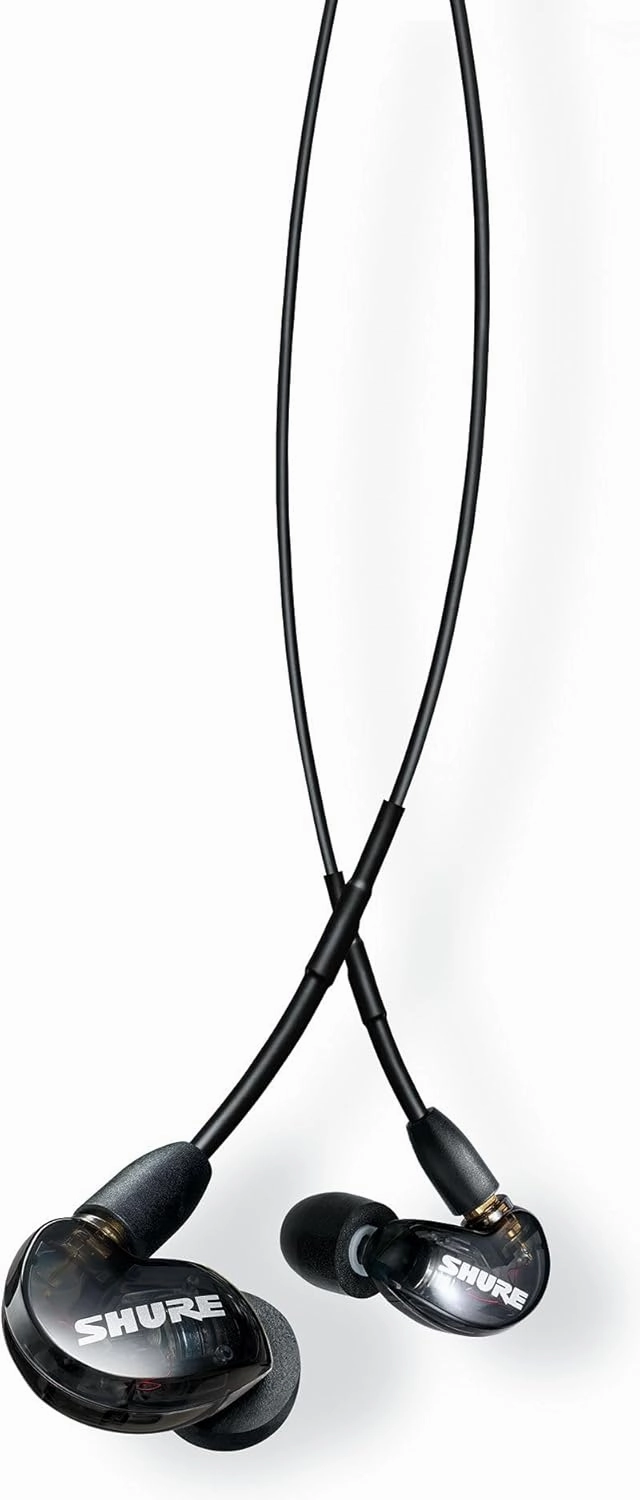 Shure AONIC 215 Wired Sound Isolating Earbuds, Clear Sound, Single Driver, Secure in-Ear Fit, Detachable Cable, Durable Quality, Compatible with Apple & Android Devices - Black in-ear monitors,hi-fi IEMs,studio earphones,