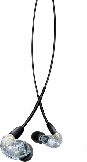Shure AONIC 215 Wired Sound Isolating Earbuds, Clear Sound, Single Driver, Secure In-Ear Fit, Detachable Cable, Durable Quality, Compatible with Apple & Android Devices - Clear in-ear monitors,hi-fi IEMs,studio earphones,