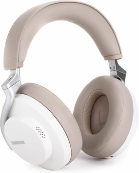 Shure AONIC 50 Wireless Noise Cancelling Headphones, Premium Studio-Quality Sound, Bluetooth 5 Wireless Technology, Comfort Fit Over Ear, 20 Hours Battery Life, Fingertip Controls - White noise cancelling headphones,ANC headphones,travel headphones,